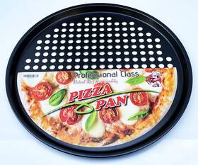 Professional Class- Voted No.1 For Quality 659245164512 Pizza Pan With Holes -nonstick Carbon Steel Pans Tray Bakeware Perforated Round