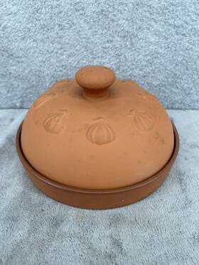 Ggr-7 Progressive International Vintage Terra Cotta Garlic Roaster With Lid Corp 7 Inch
