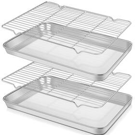 Purezon 713129936388 Baking Sheet With Rack Set 2 Pans Racks Stainless Steel Cookie
