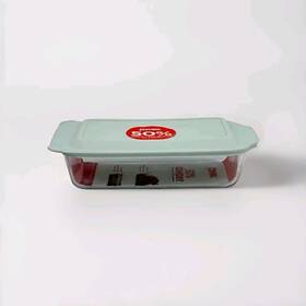 Pyrex 071160116474 Corningware Lasanga Pan Extra Deep Baking 9 Inch X13 Clear Glass Turquoise Lid