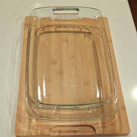 1109246 Pyrex Easy Grab Clear Glass Rectangular Baking Dish No Lid. 3 Qt Oven Safe
