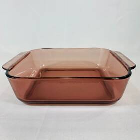 222-r Pyrex Vintage 2 Quart Cranberry 8 Inch X Usa Casserole Baking Dish