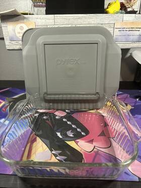 222-s Pyrex Ribbed Scalloped 2 Quart 2l Glass Dish Square 8x8x2 And Lid 222-pc Gray 222-s Pyrex Ribbed Scalloped 2 Quart 2l Glass Dish Square 8x8x2 And Lid 222-pc Gray