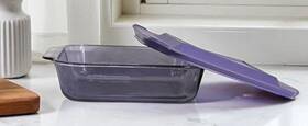 222-usa Pyrex 8x8x2 Inch 222 Amethyst Purple Glass Baking Dish With 222-pc Purple/blue Lid