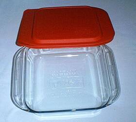 Pyrex #2222 ࢮ-pc Clear Glass 2 Quart Square 8x8 Baking Dish With Full-handles And Red Lid Pyrex #2222 ࢮ-pc Clear Glass 2 Quart Square 8x8 Baking Dish With Full-handles And Red Lid