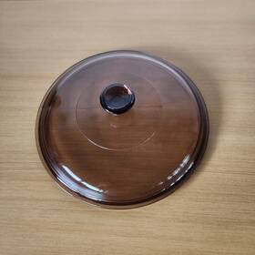 623c Pyrex Amber Round Replacement Lid For Fireside 1.5 Quart Casserole