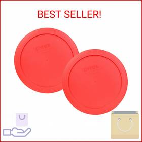 Pyrex 682440190642 7201-pc 4 Cup Red Food Storage Replacement Lid 2-pack - Made In Usa