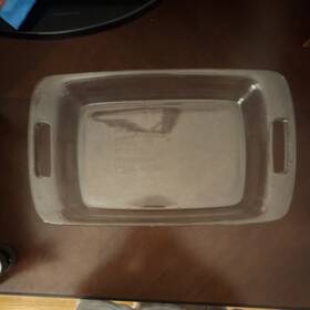 C213 Pyrex Glass Baking Dish 9x13 Inch Rectangle 3 Quart Clear Oven Safe