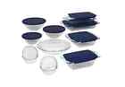 Pyrex Easy Grab 19 Piece Glass Bakeware With Blue Lids Storage New 699178245575 Pyrex Easy Grab 19 Piece Glass Bakeware With Blue Lids Storage New 699178245575