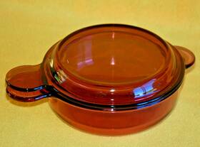 P-240-c Pyrex Grab-it 6 Inch Cranberry Visions Vintage Ovenware Used