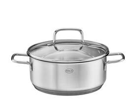 R Sle 004293137241 Basics Line Stainless Steel Low Casserole Pot With Glass Lid 8-inch Diameter