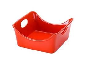 Rachael Ray 051153506178 Stoneware 2-quart Square Baker Orange