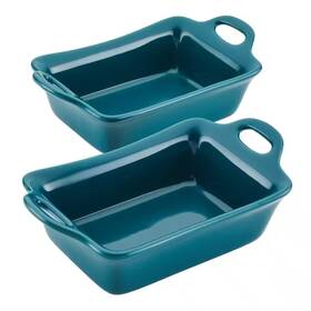 Rachael Ray 445030726767 Teal 2-piece Ceramic Bakeware Set Stylish And Durable For Perfect Baking Rachael Ray 445030726767 Teal 2-piece Ceramic Bakeware Set Stylish And Durable For Perfect Baking