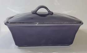 H016y Rachel Ray Handpainted Purple Rectangle Baker Casserole Dish #h016y 3.5 Quart