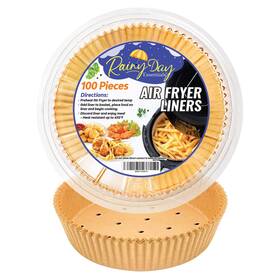 26qts Rainy Day Essentials 195893924394 Air Fryer Liners Perforated With Holes 100 Pieces 6.3 Inches Round Fits Di