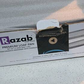 X002spyfd9 Razab Premium Glass Loaf Pan With Gray Lid Oven Safe 920 F Bpa Free