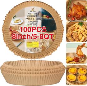 R-liners-100p-8 Reluien Air Fryer Paper Liners 100pcs Non-stick Oil Resistant Parchment