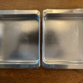 2218 Revere Ware 8x8x2 Inch Square Baking Pan #2218 Stainless Steel Set Of 2