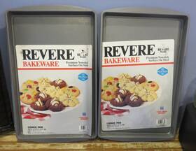 Rss-85 Revere Ware Lot Of 2 Vintage 1994 Bakeware Silverstone Cookie Pan Nos