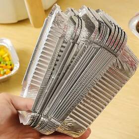 1846 Richyyy O 16pcs Aluminum Foil Trays 230ml Disposable Baking Pans With Lid For Oven Air Fryer