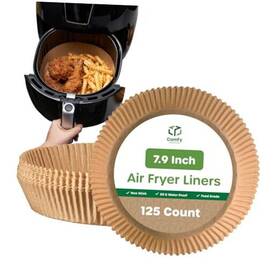 Rikkel Corp. 810085794646 125 Count 7.9 Inch Round Air Fryer Liners Disposable - Non-stick Parchment Rikkel Corp. 810085794646 125 Count 7.9 Inch Round Air Fryer Liners Disposable - Non-stick Parchment