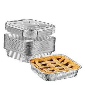 Rikkel Corp. 810085794738 25 Sets 8-inch Square Foil Pans With Lids - Disposable Food Containers Rikkel Corp. 810085794738 25 Sets 8-inch Square Foil Pans With Lids - Disposable Food Containers