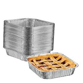 Rikkel Corp. 810085794745 50 Sets 8-inch Square Foil Pans Lids Not Included - Aluminum Rikkel Corp. 810085794745 50 Sets 8-inch Square Foil Pans Lids Not Included - Aluminum