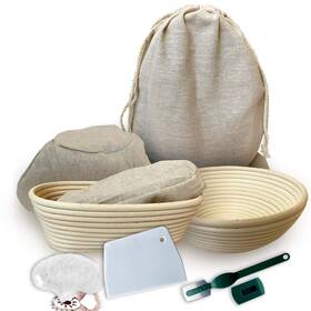 Roesha 716053529480 Banneton Bread Proofing Basket 23 Piece Set Round 9 And Oval 10 Inch Rattan Roesha 716053529480 Banneton Bread Proofing Basket 23 Piece Set Round 9 And Oval 10 Inch Rattan