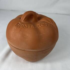 Romertopf 028871062521 Terra Cotta Clay Apple Baker With Lid Made In Germany Romertopf 028871062521 Terra Cotta Clay Apple Baker With Lid Made In Germany