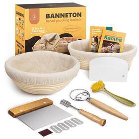 R24mbl04 Rorecay Banneton Bread Proofing Basket Sourdough Baking Supplies 9 Inc
