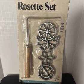 Rosette 445005710753 New Vintage Waffle Iron Set 4