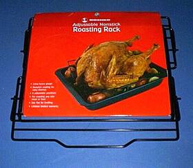 5074711 Roshco Extra Heavy Gauge Non-stick Roasting Rack Adjustable 6 Positions New