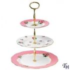 Royal Albert Cheeky Pink Fine Bone China Vintage Cake Stand Three-tier Shipping 0652383749917