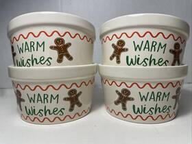 Royal Norfolk 195464210222 4 Christmas Baking Themed Ramekin Ceramic Bowls Inch Pudding Nwt Royal Norfolk 195464210222 4 Christmas Baking Themed Ramekin Ceramic Bowls Inch Pudding Nwt
