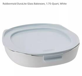88147929 Rubbermaid Glass Baking Dish Casserole 550f 1.75 Quart Shadow Blue Duralite Bakeware