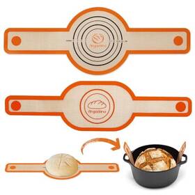 Bdbm-og2m Ruixinlong Silicone Bread Sling Oval And Round - Non-stick Easy Clean Reusable Orange
