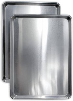 Saffron & Sage Home Living 786899914054 Commercial Quality Cookie Sheet Pan - 2 Half Piece Aluminum Saffron & Sage Home Living 786899914054 Commercial Quality Cookie Sheet Pan - 2 Half Piece Aluminum