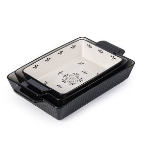 Sagoskat 763043498509 Baking Dishes Bakeware Set Ceramic Casserole Dish Rectangular Shape Oven Sa