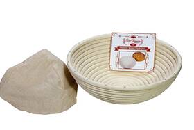 Stg-round-999 Saint Germain Bakery Premium Round Bread Banneton Basket With Liner - 9 Inch