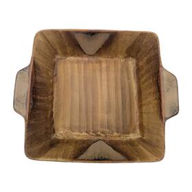 Apr25 Sango Splash Square Stoneware Handled Baker 9x9 Inches
