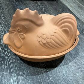 858-33 Scheurich Clay Hen Roaster Baking Dish German