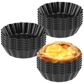2301137 Senjeok New 18 Pcs 3 Inch Egg Tart Pan With Removable Bottom Black Mini Tins For Baking 2301137 Senjeok New 18 Pcs 3 Inch Egg Tart Pan With Removable Bottom Black Mini Tins For Baking