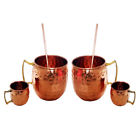 Setof2coppercomplete Modern Home Set Of Moscow Mule Mug Shot 643950471102