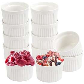 Sgaofiee 798062435860 12 Pack 4 Oz Ramekins Porcelain Ramekin Bowls Oven Safe Classic Fo