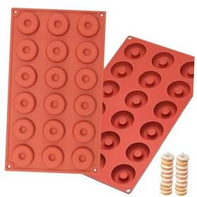 Lk-18ca-donut Shenzhenshileikakejiyouxiangongsi 2pcs Silicone Mold For Mini Donut 18 Cavities Molds Home Reusable