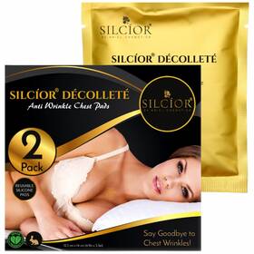 SilcÍ Or 426865216807 Silcior 2 Pack Silicone Chest Wrinkle Pads Reusable Anti-wrinkle Decollete P