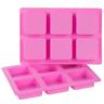 Silicone Brownie Pan 2 Pack Square Bar Molds For Baking Cupcake Cheesecake