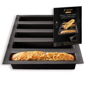 Ei-fp-02249-ba Silpat Flexipan 5 Long Loaves Premium Silicone Baking Pan