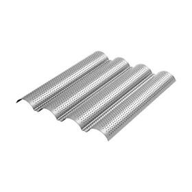 Silverlines Baguette Pan Perforated Nonstick For French Baking Silverlines Baguette Pan Perforated Nonstick For French Baking