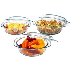 Simax 614608709076 Casserole Dish Set With Lid Round Glass Cookware Borosilicate Made In Europe